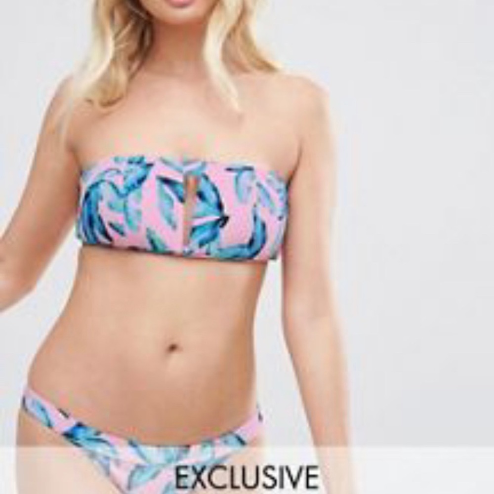 ASOS Palm Leaf Bikini Top